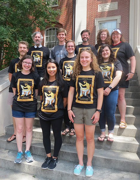 Summer Institute Students on Steps tee-shirts