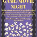 Poster Eta Sigma Phi Game/Movie Night