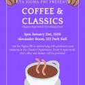 Coffee & Classics Eta Sigma Phi Flier